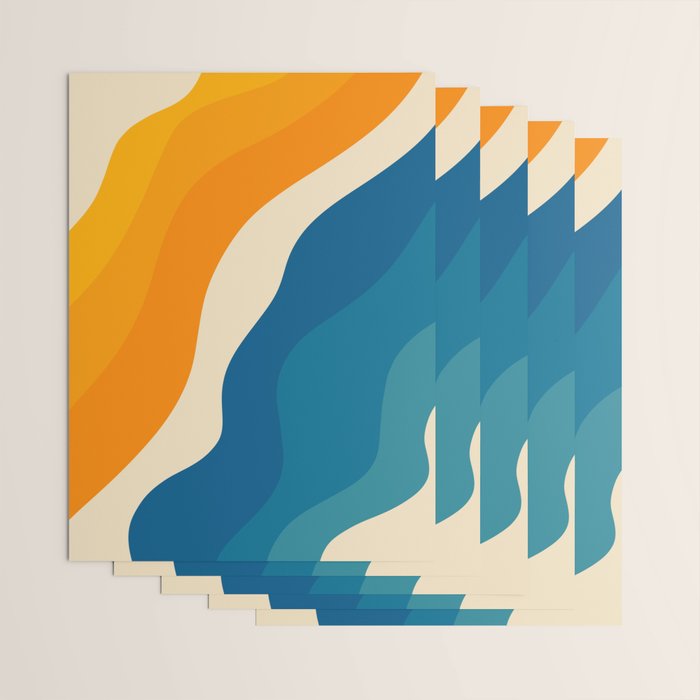 Minimalist abstract waves Wrapping Paper Gallery Image 3
