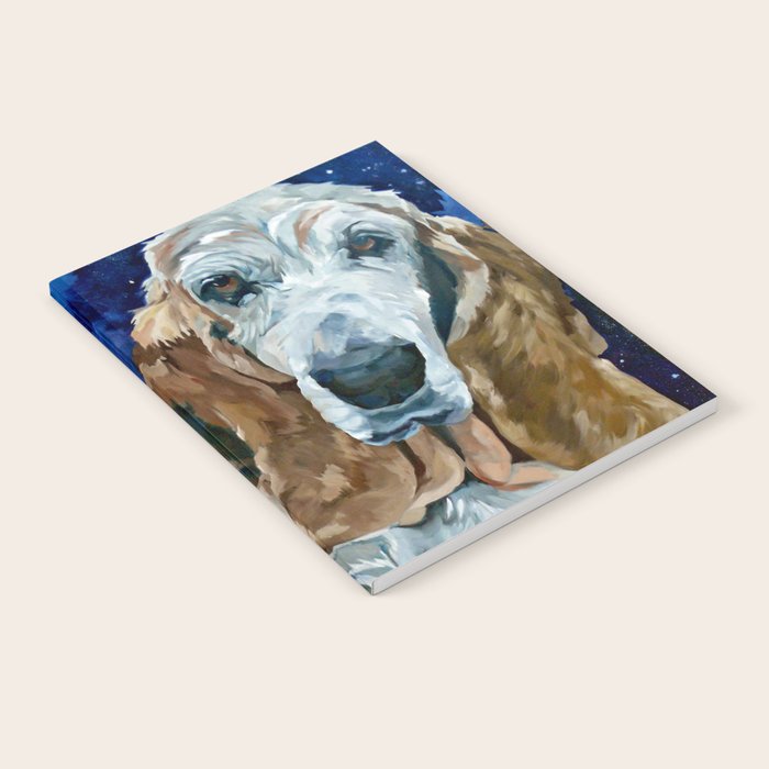 Basset Hound Nebula Stickers Dog Portrait Notebook Gallery Image 1