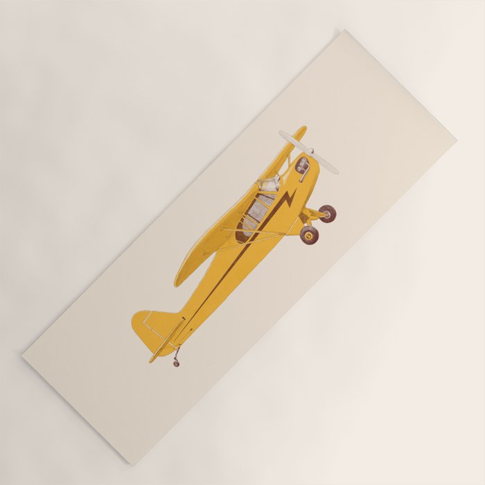 Little Yellow Plane Yoga Mat