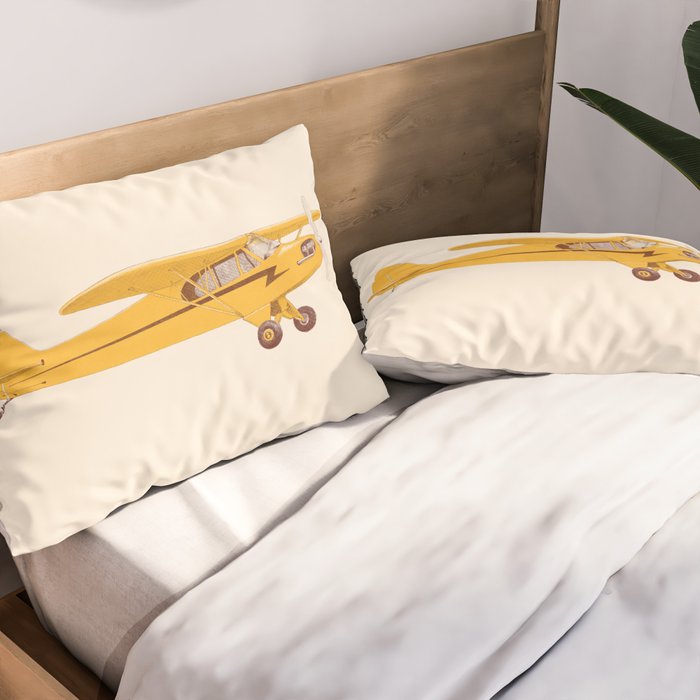 Little Yellow Plane Pillow Sham Gallery Image 2
