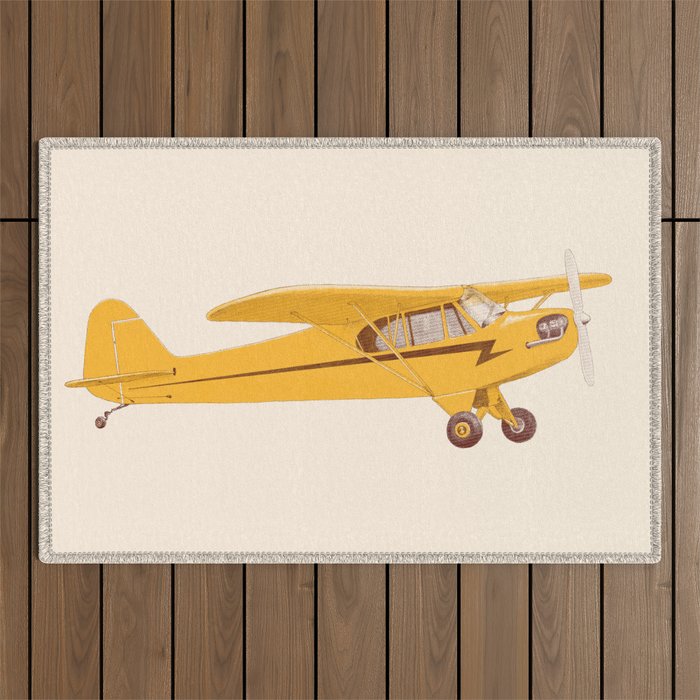 Little Yellow Plane Outdoor Rug Gallery Image 1
