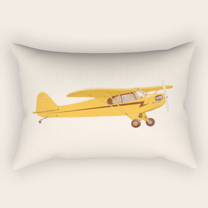 Little Yellow Plane Rectangular Pillow Gallery Image 2