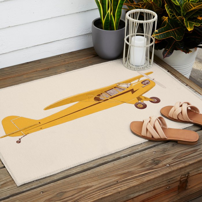 Little Yellow Plane Outdoor Rug Gallery Image 2
