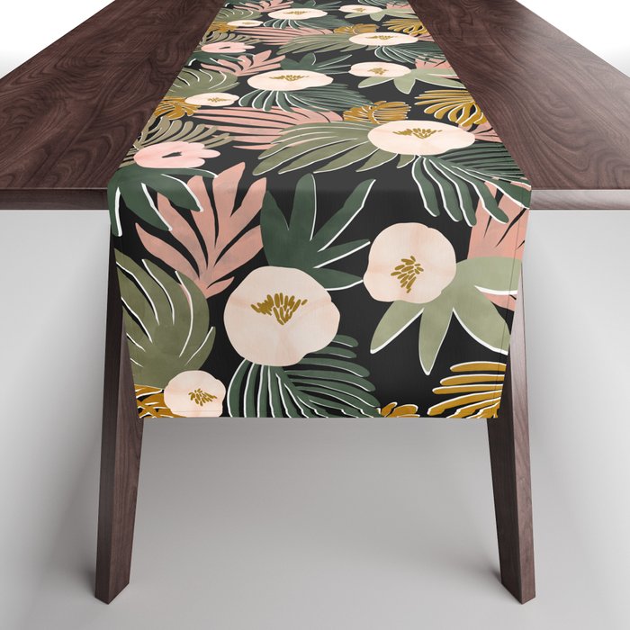Floral garden tropical 7F Table Runner Gallery Image 1
