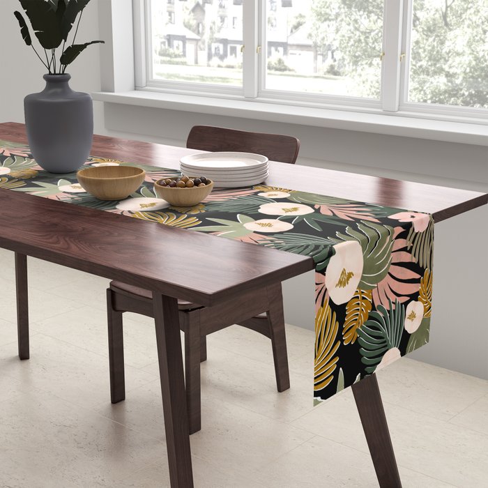 Floral garden tropical 7F Table Runner Gallery Image 2