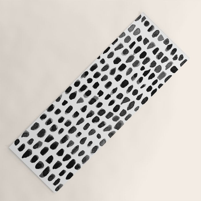Dots (Black) Yoga Mat Gallery Image 1