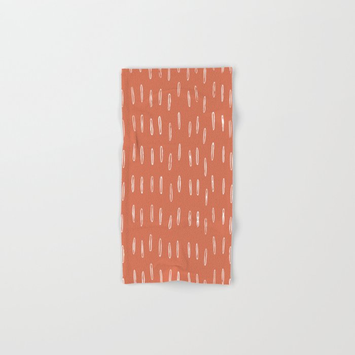 Boho, Raindrops Pattern in Terracotta Towels Gallery Image 1