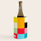 Geometric Bauhaus Pattern | Retro Arcade Video Game | Abstract Shapes Wine Chiller Gallery Image 3