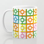 Colorful Mid Century Modern Geometric Breeze Block Pattern Coffee Mug Gallery Image 3
