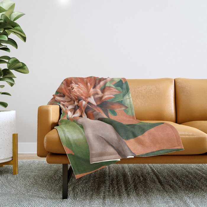 Veiled by Bloom 1 Throw Blanket Gallery Image 1