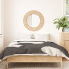 Mid Century Modern Minimalist Abstract Art Brush Strokes Black & White Ink Art Maze Duvet Cover Gallery Image 3