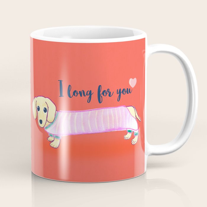 Valentine's Day dachshund dog Coffee Mug Gallery Image 1