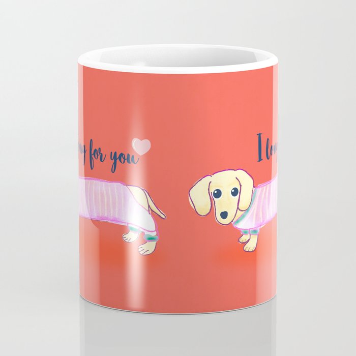 Valentine's Day dachshund dog Coffee Mug Gallery Image 4