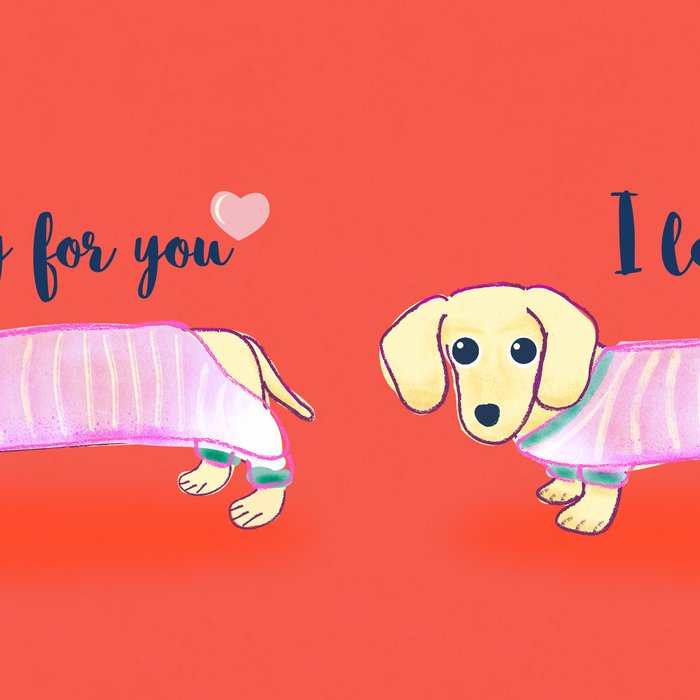 Valentine's Day dachshund dog Coffee Mug Gallery Image 2