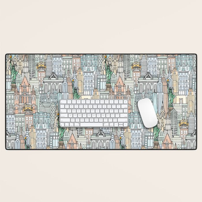 New York watercolor Desk Mat Gallery Image 1