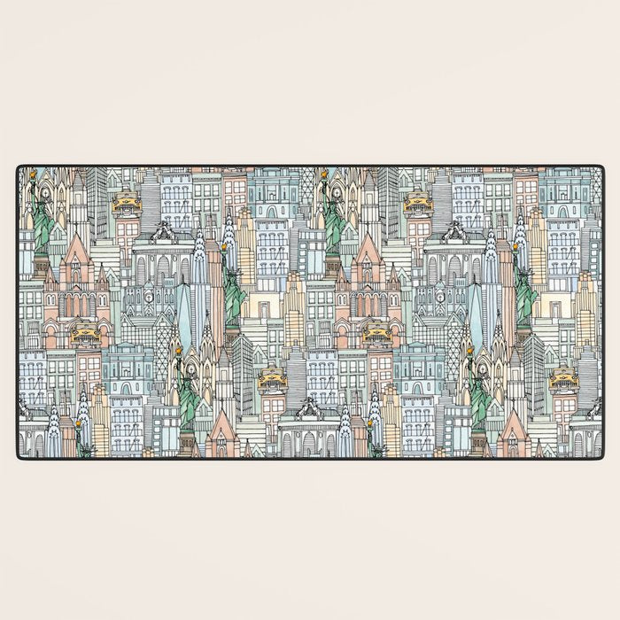 New York watercolor Desk Mat Gallery Image 3