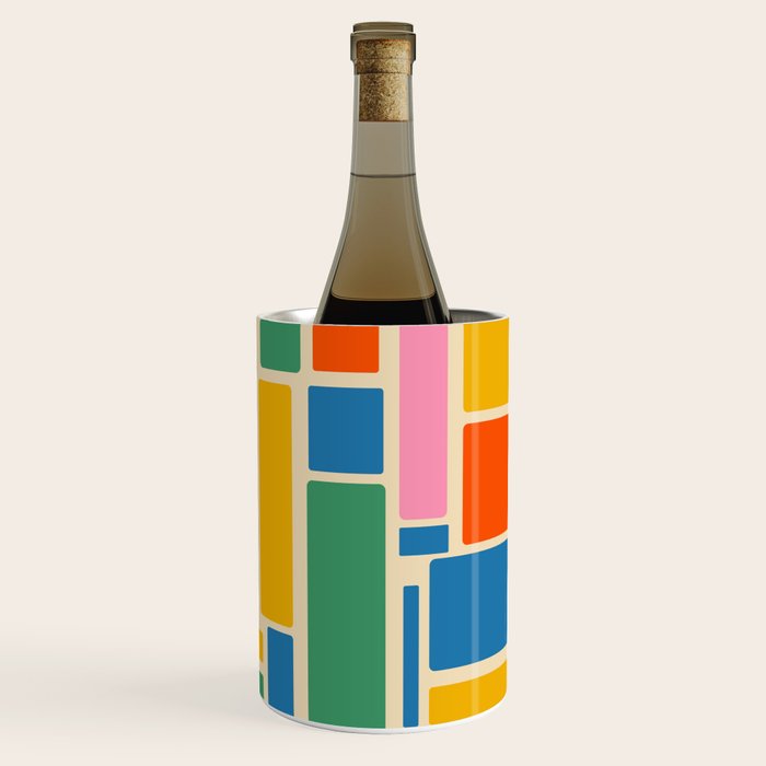 Modulus Colorful Retro Geometric Pattern Wine Chiller Gallery Image 3