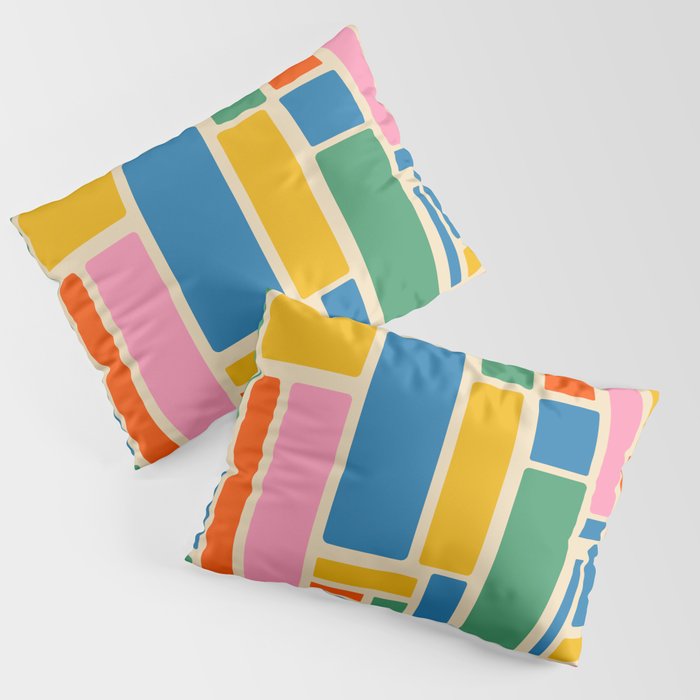 Modulus Colorful Retro Geometric Pattern Pillow Sham Gallery Image 1