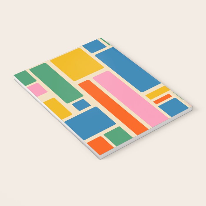 Modulus Colorful Retro Geometric Pattern Notebook Gallery Image 3