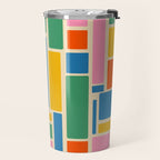Modulus Colorful Retro Geometric Pattern Travel Mug Gallery Image 2