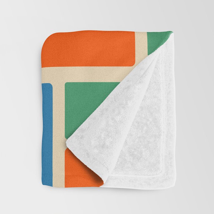 Modulus Colorful Retro Geometric Pattern Throw Blanket Gallery Image 3