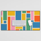 Modulus Colorful Retro Geometric Pattern Desk Mat Gallery Image 1