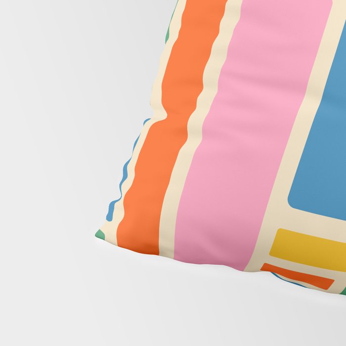 Modulus Colorful Retro Geometric Pattern Pillow Sham Gallery Image 4