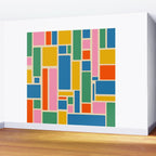 Modulus Colorful Retro Geometric Pattern Wall Mural Gallery Image 2