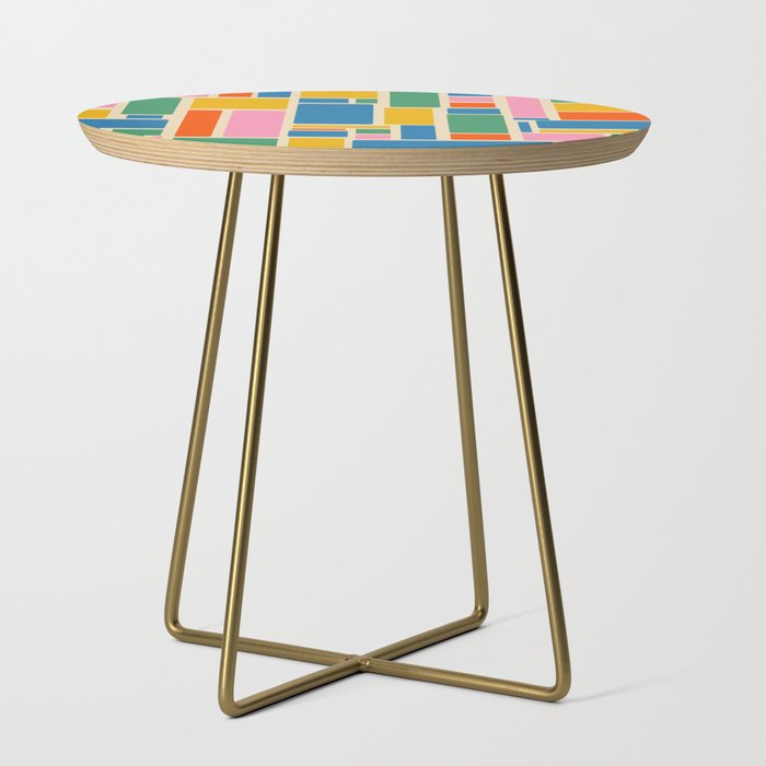 Modulus Colorful Retro Geometric Pattern Side Table Gallery Image 1