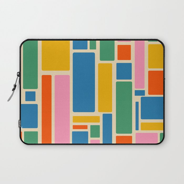 Modulus Colorful Retro Geometric Pattern Laptop Sleeve Gallery Image 1