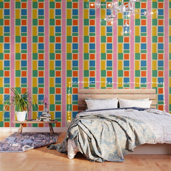 Modulus Colorful Retro Geometric Pattern Wallpaper Gallery Image 3