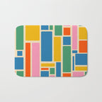 Modulus Colorful Retro Geometric Pattern Bath Mat Gallery Image 1
