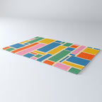 Modulus Colorful Retro Geometric Pattern Rug Gallery Image 3
