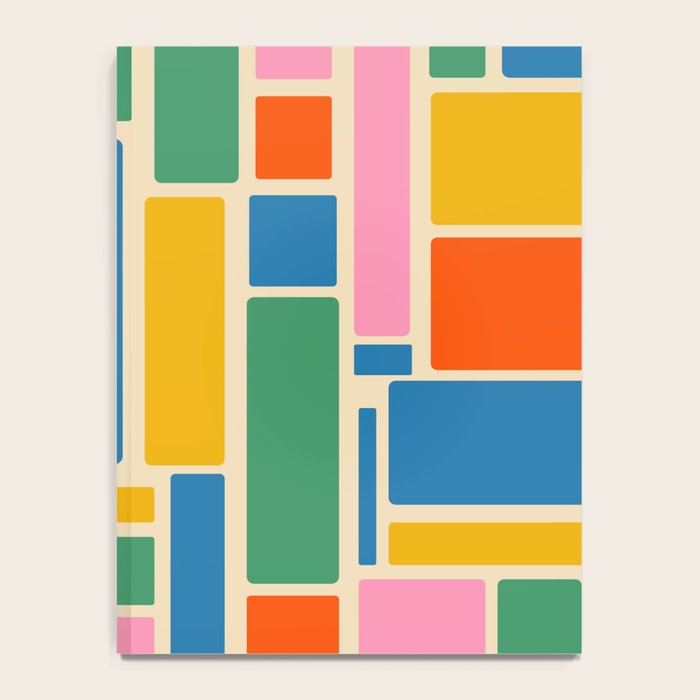 Modulus Colorful Retro Geometric Pattern Notebook Gallery Image 4