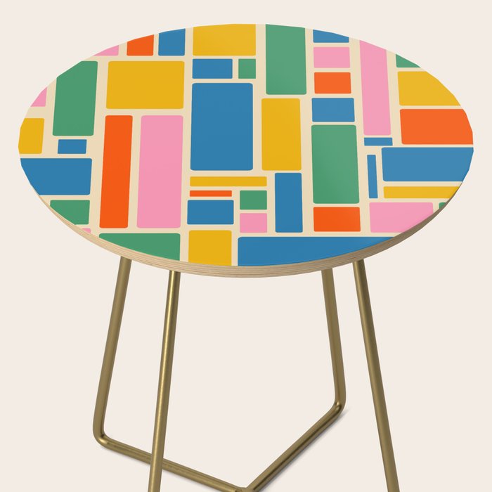 Modulus Colorful Retro Geometric Pattern Side Table Gallery Image 2