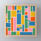 Modulus Colorful Retro Geometric Pattern Mini Art Print Gallery Image 1