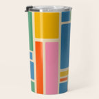 Modulus Colorful Retro Geometric Pattern Travel Mug Gallery Image 3