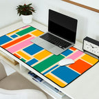 Modulus Colorful Retro Geometric Pattern Desk Mat Gallery Image 2