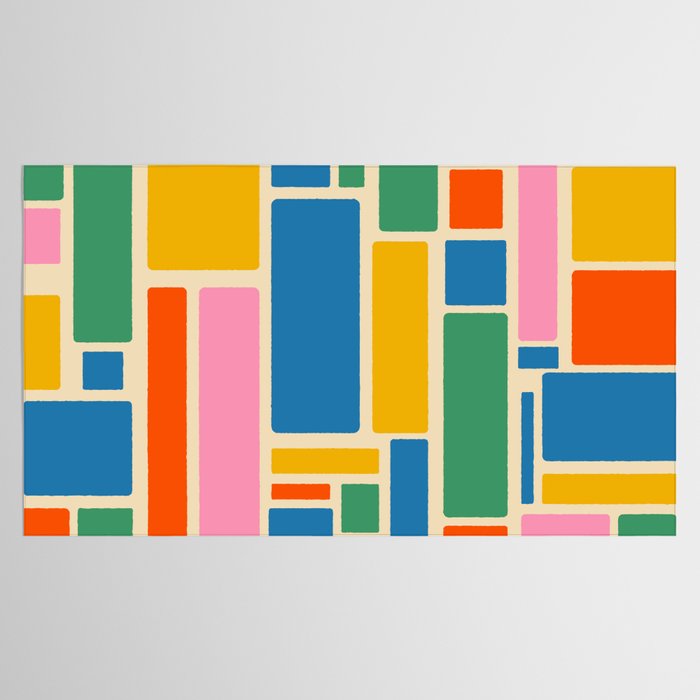 Modulus Colorful Retro Geometric Pattern Tablecloth Gallery Image 2