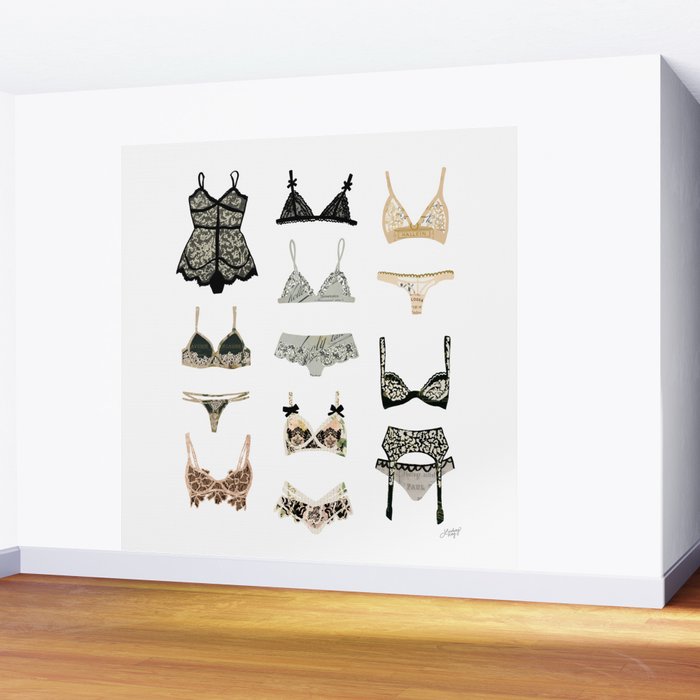 Lingerie Collage Wall Mural Gallery Image 2