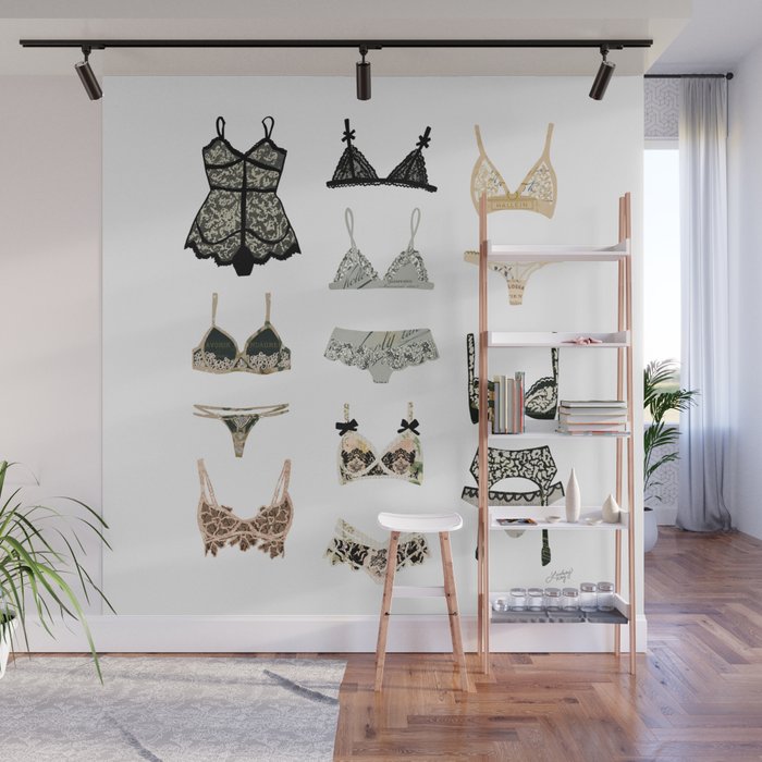 Lingerie Collage Wall Mural Gallery Image 1