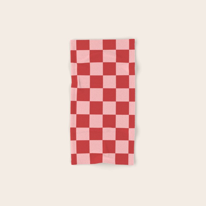 Checkered (Strawberry) Bath Towel Gallery Image 1