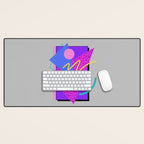 Memphis Pattern 134 - 80s and 90s Retrowave Desk Mat Gallery Image 1