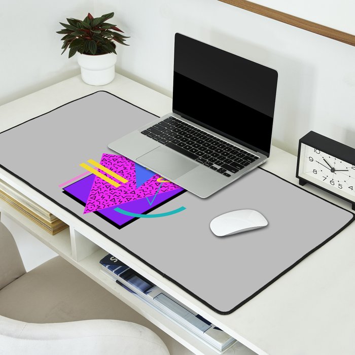 Memphis Pattern 134 - 80s and 90s Retrowave Desk Mat Gallery Image 2