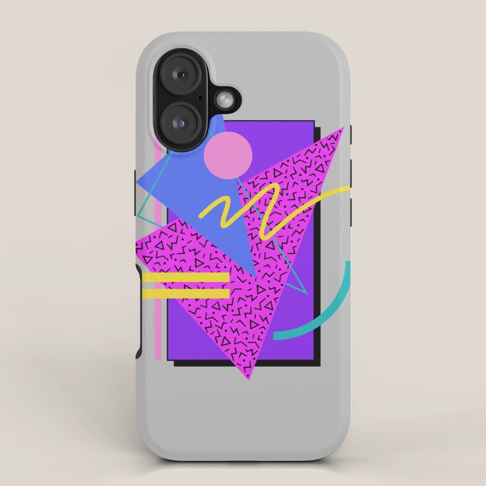 Memphis Pattern 134 - 80s and 90s Retrowave iPhone Case Gallery Image 1