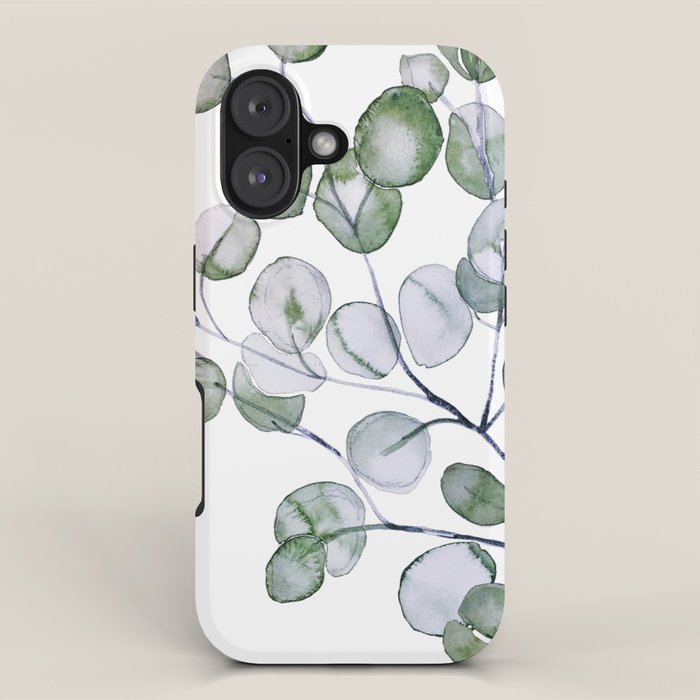 Eucalyptus Green Watercolor iPhone Case Gallery Image 1