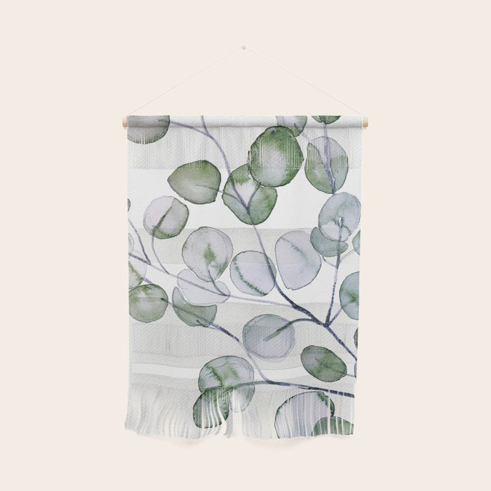 Eucalyptus Green Watercolor Wall Hanging
