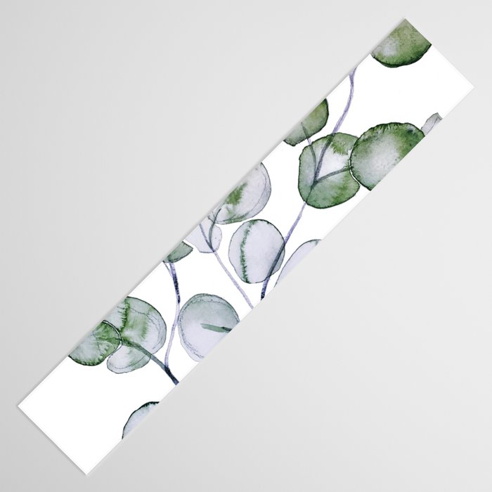 Eucalyptus Green Watercolor Table Runner Gallery Image 3
