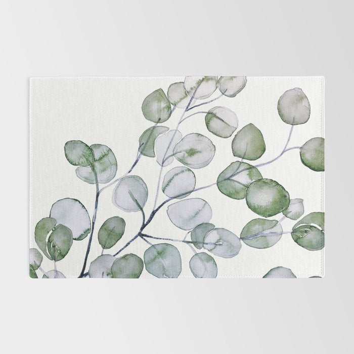 Eucalyptus Green Watercolor Rug Gallery Image 2