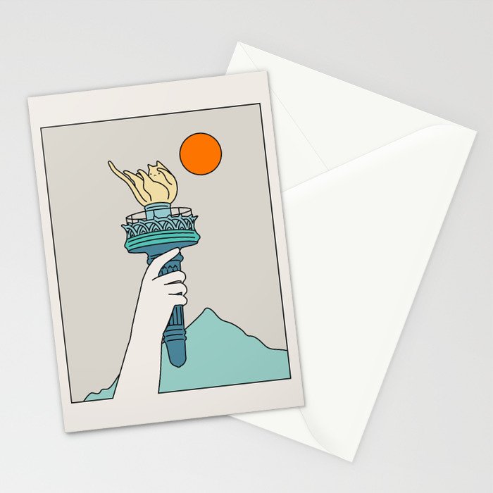 Cat Landscape 22 Stationery Card Gallery Image 2